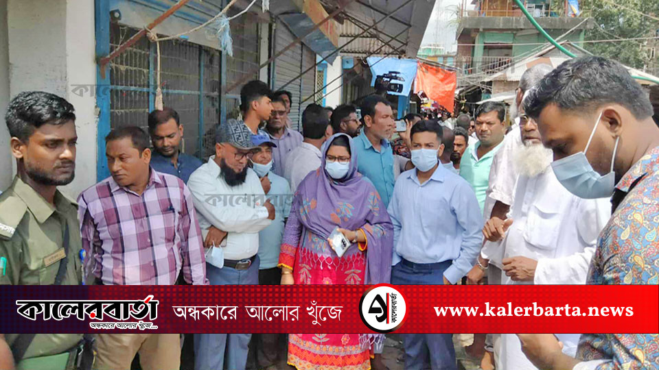 জয়পাড়া বাজারের ফুটপাত দখলমুক্ত করতে অভিযান