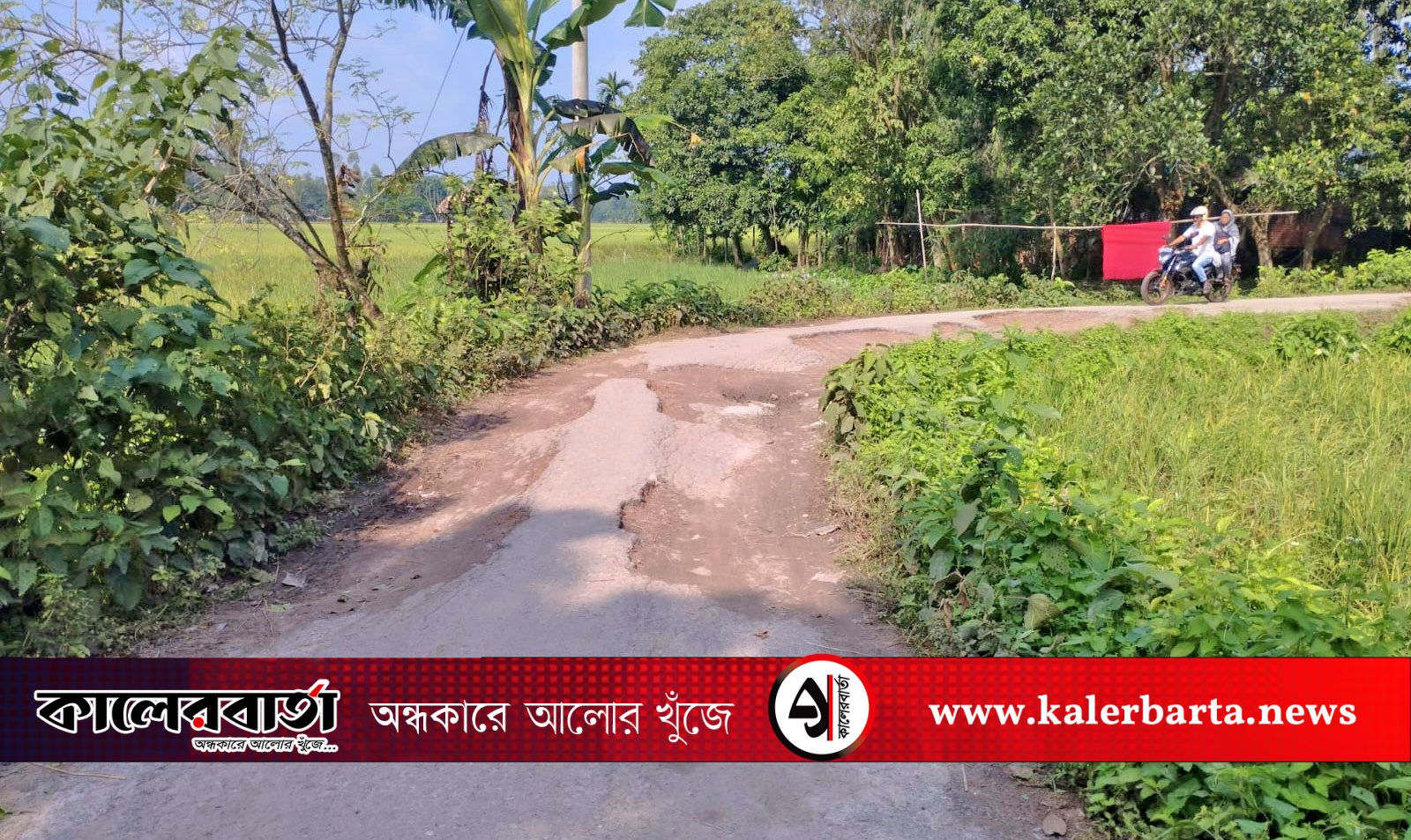 গোবিন্দগঞ্জে মাগুড়া-তুলসীপাড়া সড়কের বেহাল দশা, দুর্ভোগে কৃষক ও সাধারণ মানুষ, কালের বার্তা