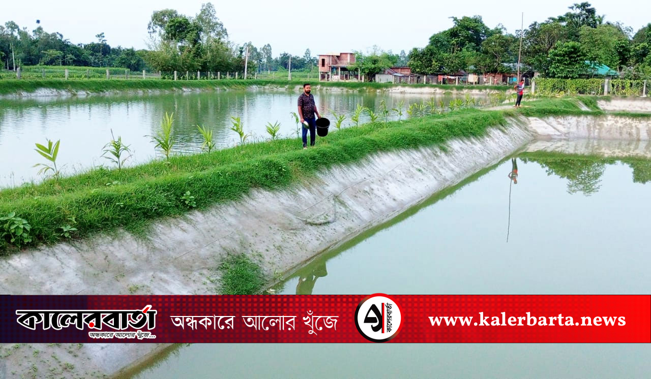 পাঁচবিবিতে আধুনিক মৎস্য খামার পরিদর্শনে জেলা মৎস্য কর্মকর্তা, কালের বার্তা