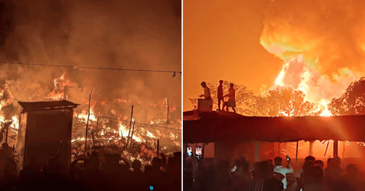 টেকনাফের রোহিঙ্গা ক্যাম্পে ভয়াবহ আগুন, পুড়েছে অন্তত ৫০টি ঘর