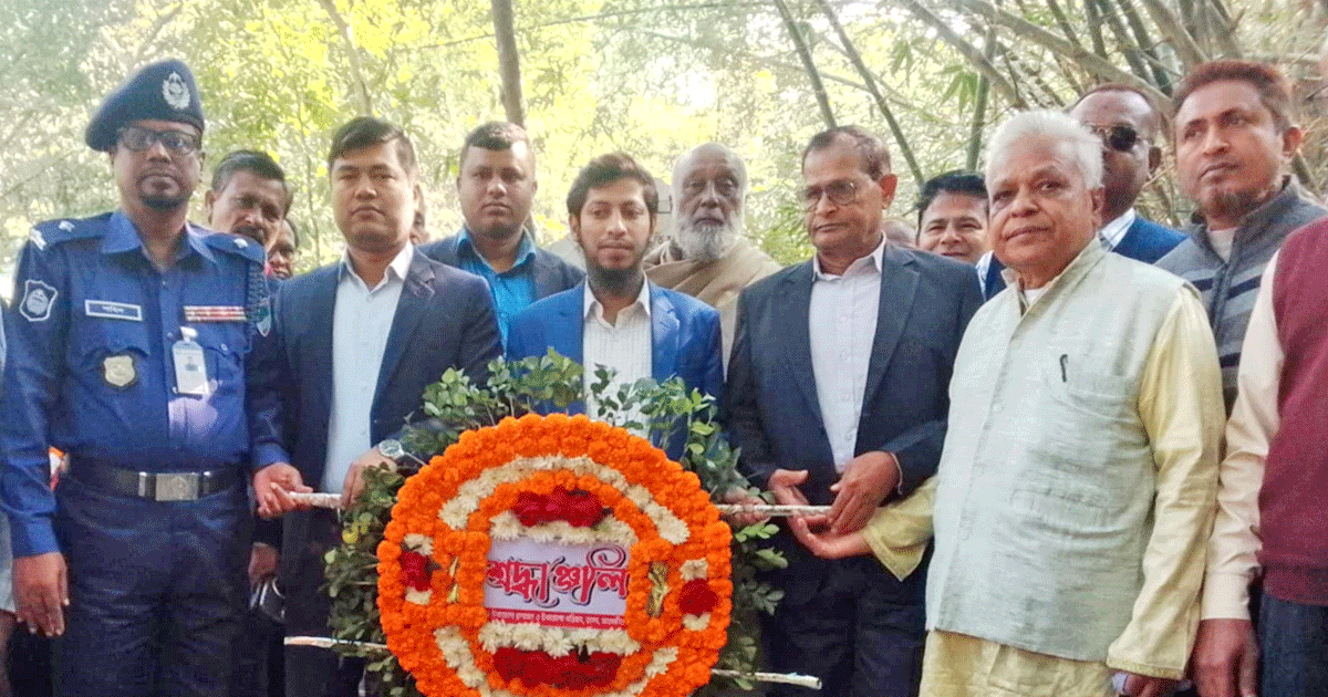 তালার মাগুরায় ৪ শহীদ মুক্তিযোদ্ধার কবর জিয়ারত ও পুষ্পমাল্য অর্পণ