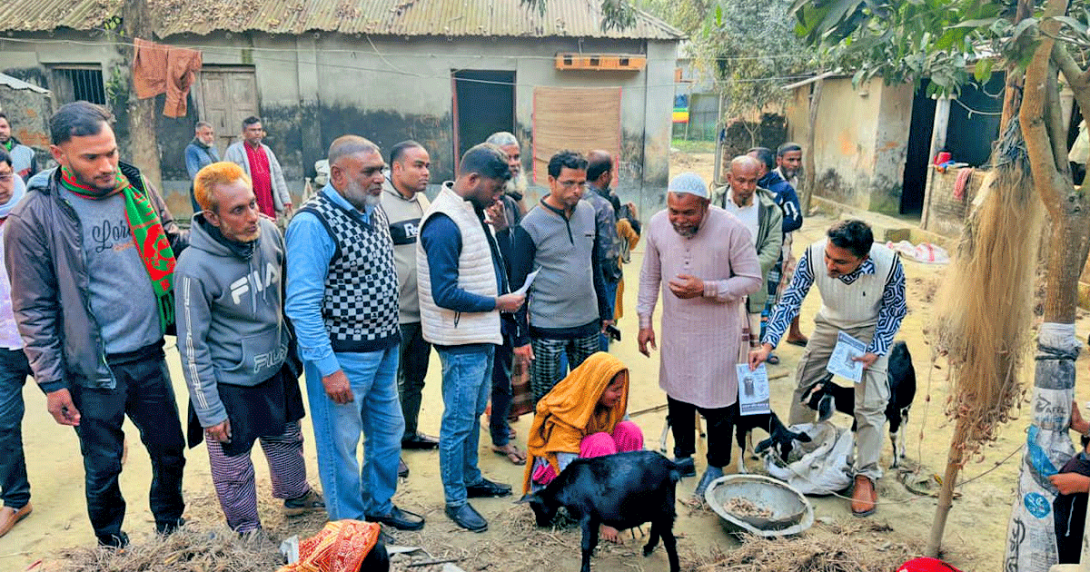 গোবিন্দগঞ্জে বিএনপি প্রার্থীর পক্ষে গণসংযোগ ও লিফলেট বিতরণ