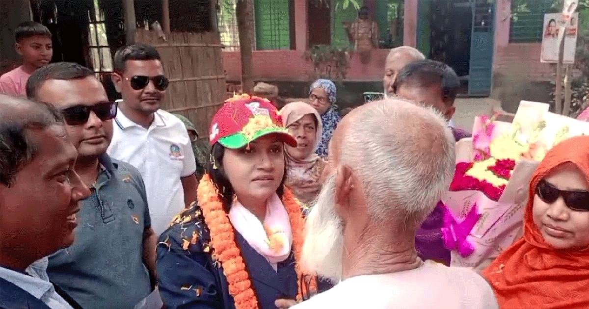 বাগাতিপাড়ার বিভিন্ন ওয়ার্ডে ব্যারিস্টার পুতুলের নির্বাচনী প্রচারণা
