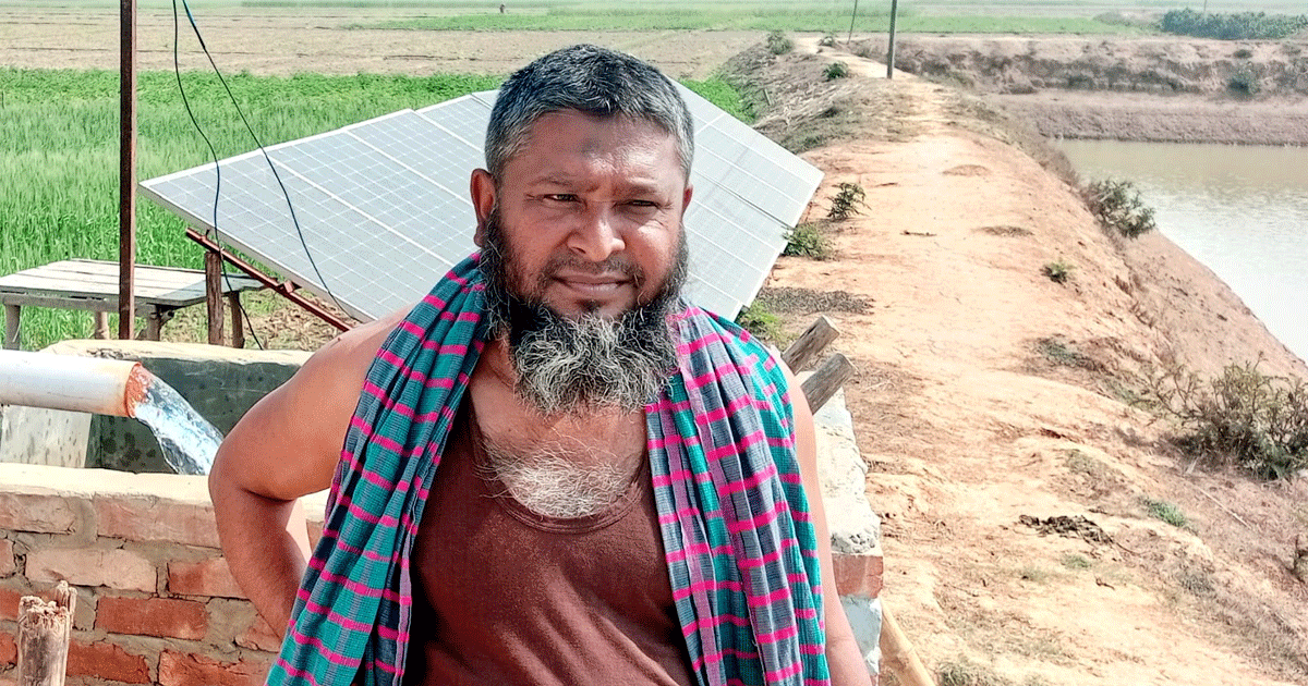 পাঁচবিবিতে সৌর বিদ্যুতে আলু ও মাছ চাষ