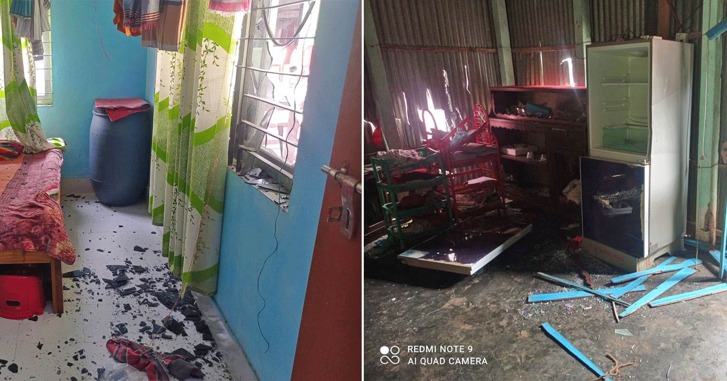 চাঁদা না পেয়ে তিন বীর নিবাসসহ ৫টি বাড়িতে হামলা, ভাঙচুর ও লুটপাট