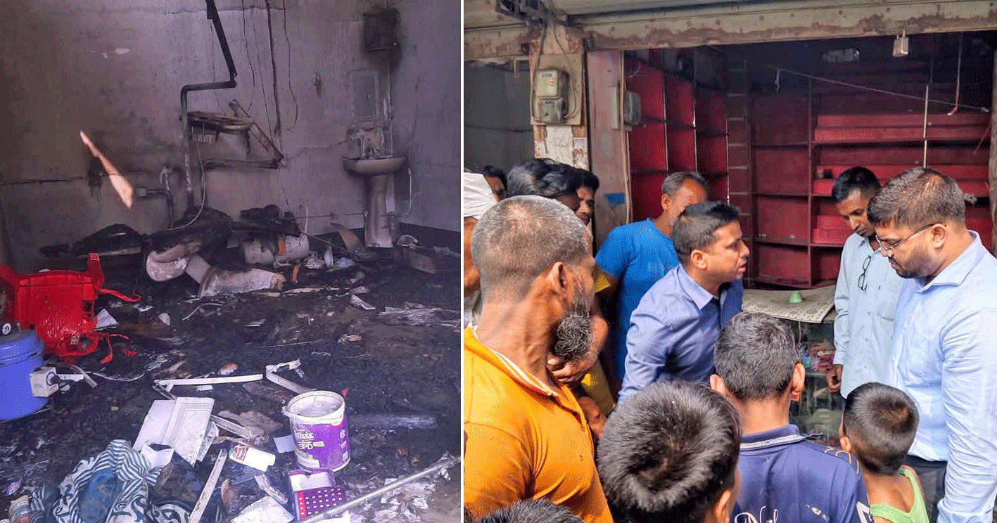 পলাশবাড়ীতে কাশিয়াবাড়ী বাজারে ৬টি ব্যবসা প্রতিষ্ঠান আগুনে ভস্মীভূত, ব্যাপক ক্ষয়ক্ষতি