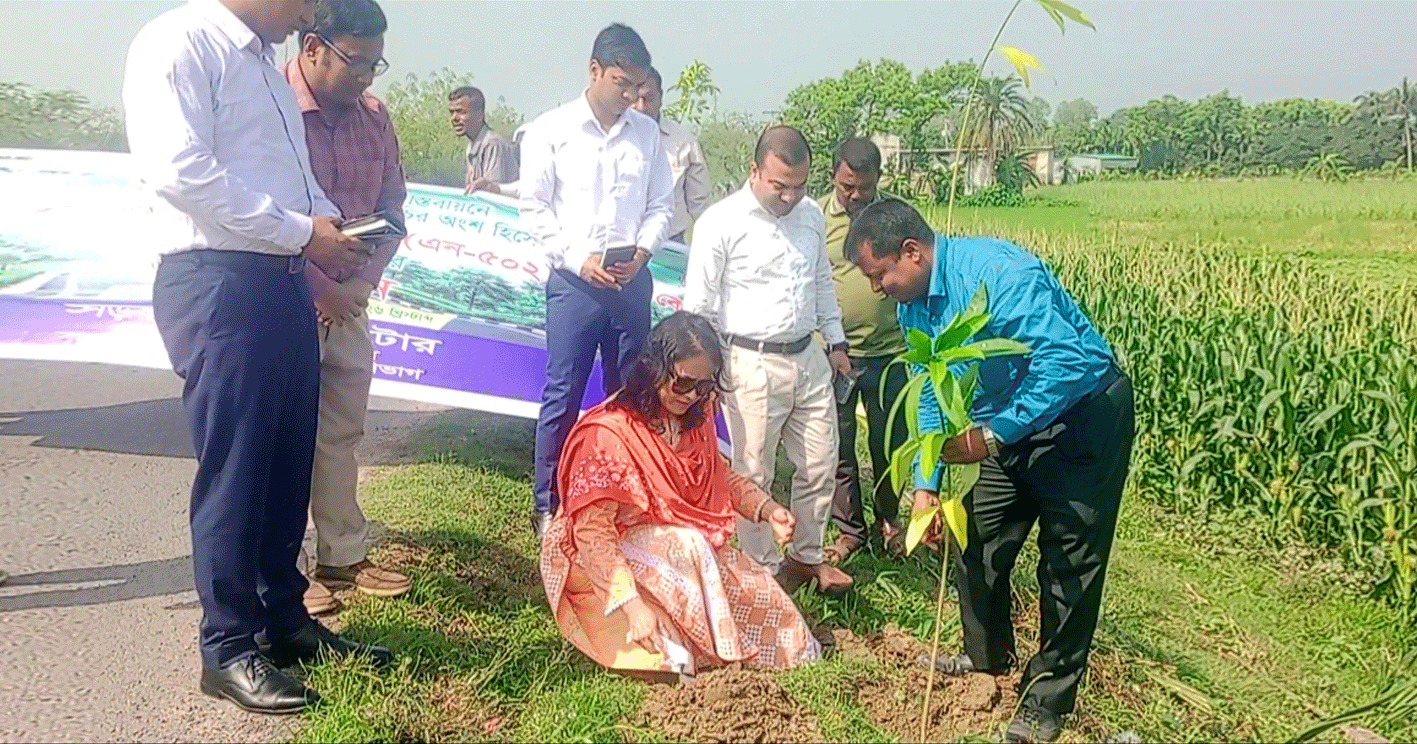 নাটোরে মহাসড়ক বৃক্ষরোপণ কর্মসূচির উদ্বোধন করেন ডিসি