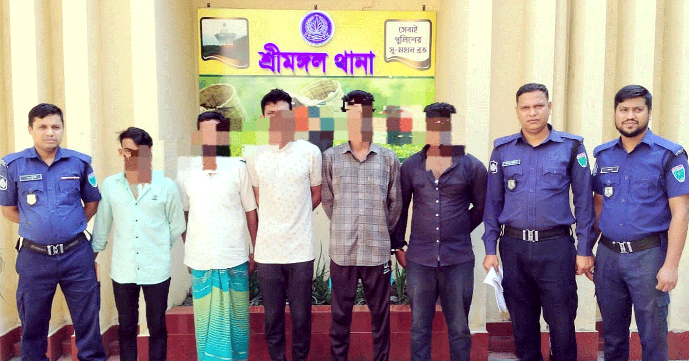 শ্রীমঙ্গল থানা পুলিশের অভিযানে ২০ পিস ইয়াবা উদ্ধার, শিশু হত্যা মামলার ২ আসামিসহ গ্রেফতার ৫