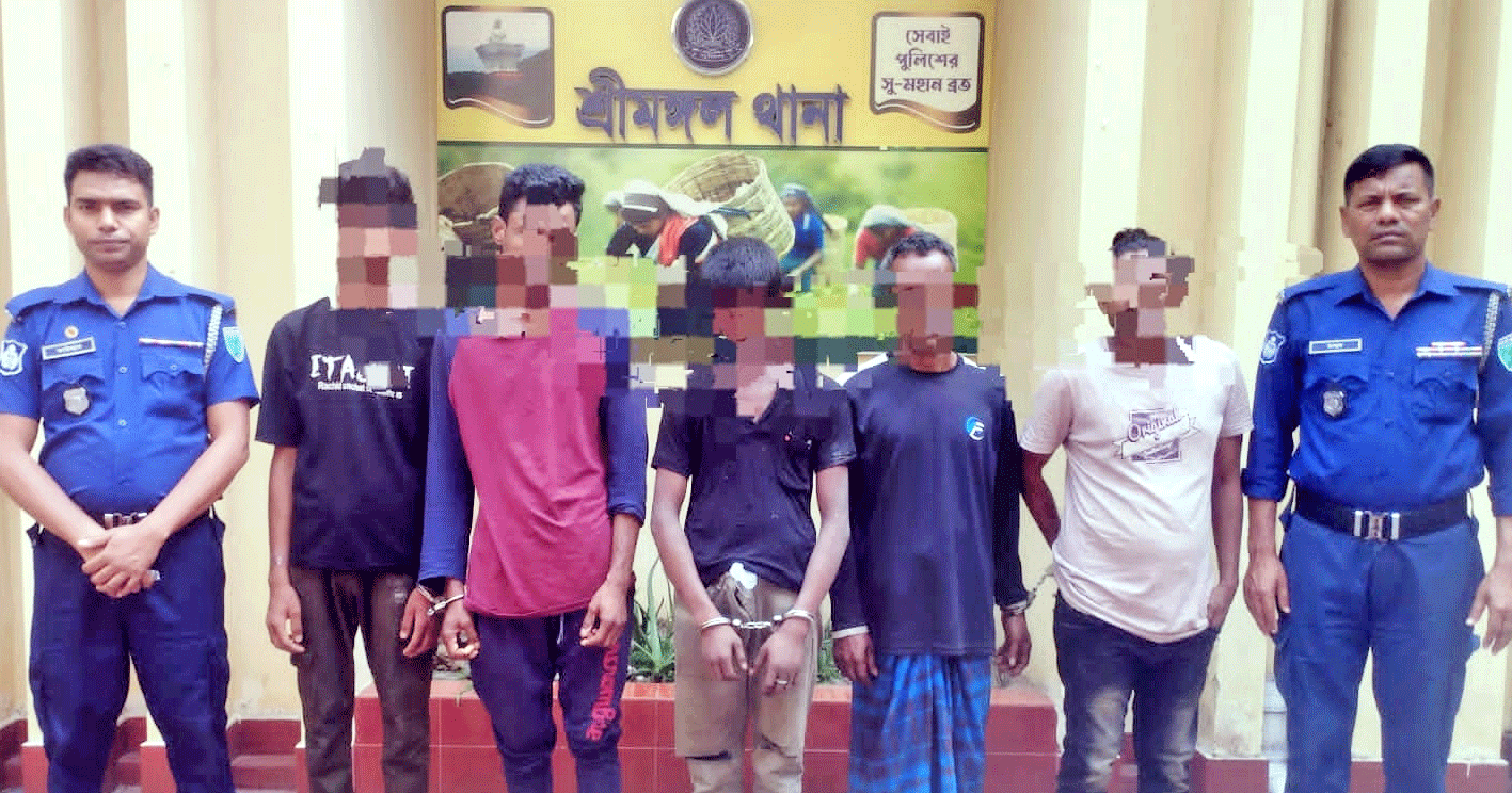 শ্রীমঙ্গলে পুলিশের অভিযানে ৪ ছিনতাইকারীসহ গ্রেফতার ৫