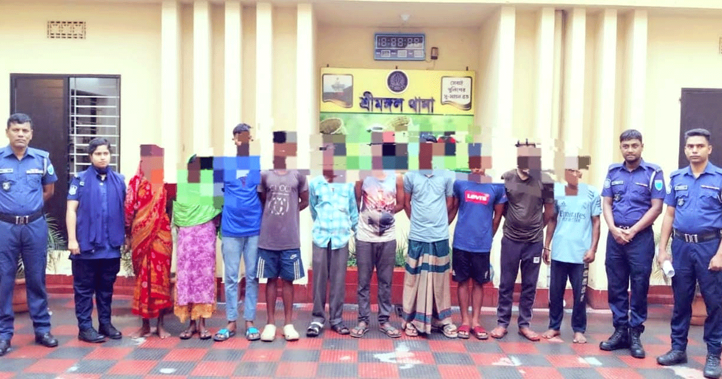 শ্রীমঙ্গলে মাদক মামলায় ৩ জনসহ ১০ আসামি গ্রেফতার, ইয়াবা ও মোটরসাইকেল উদ্ধার
