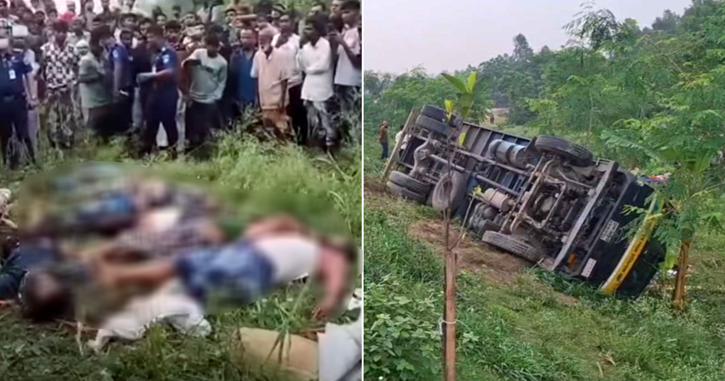 কালিহাতীতে রডবোঝাই ট্রাক উল্টে নিহত ১৭, গুরুতর আহত ৬