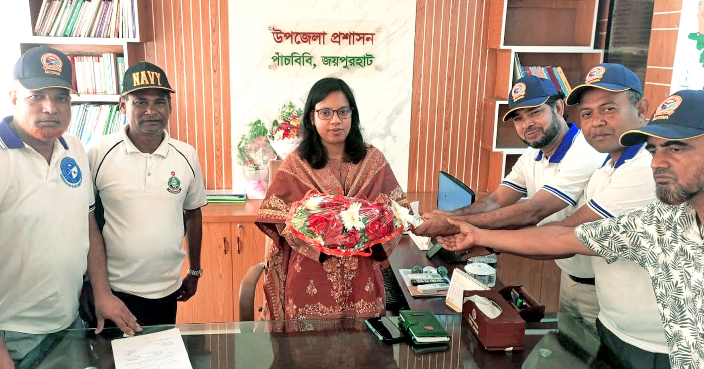 পাঁচবিবির ইউএনওকে শুভেচ্ছা জানায় সেনাবাহিনীর সংগঠন বেসওয়া