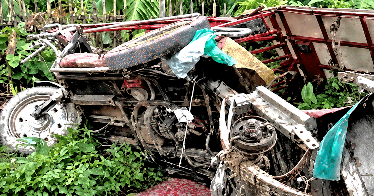 পলাশবাড়ীতে বাসের ধাক্কায় অটোরিকশাচালকের মৃত্যু, আহত ৫