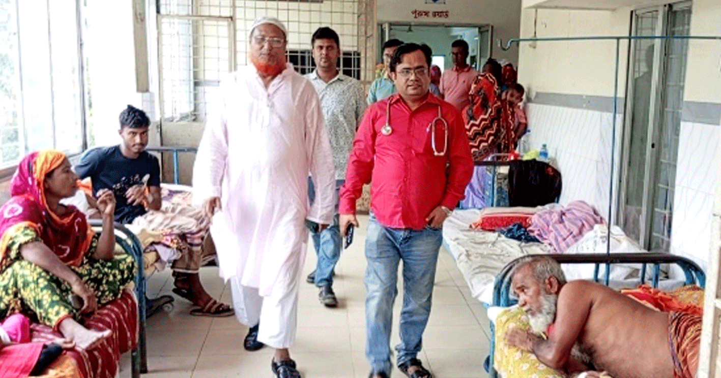 পাঁচবিবি উপজেলা স্বাস্থ্য কমপ্লেক্স পরিদর্শন করেন বিএনপি সভাপতি ডালিম