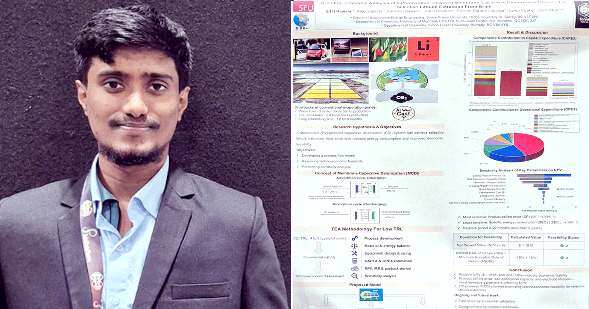 কানাডায় আন্তর্জাতিক কনফারেন্সে ‘গ্রাজুয়েট পোস্টার অ্যাওয়ার্ড’ পেলেন বাংলাদেশি গবেষক সিফাত কাওসার
