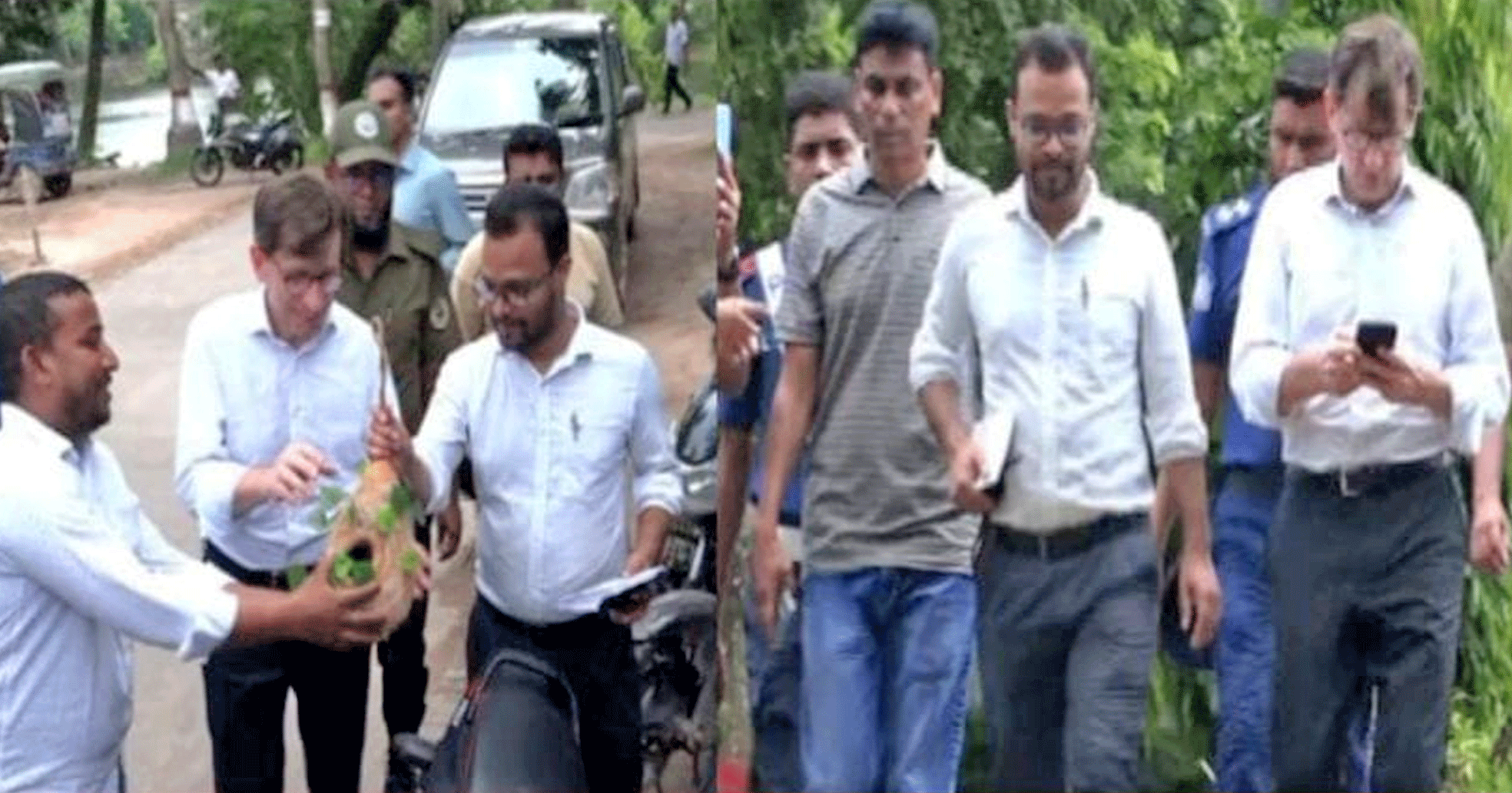 নাটোর রাজবাড়ী পরিদর্শনে বাংলাদেশে নিযুক্ত ফ্রান্সের রাষ্ট্রদূত