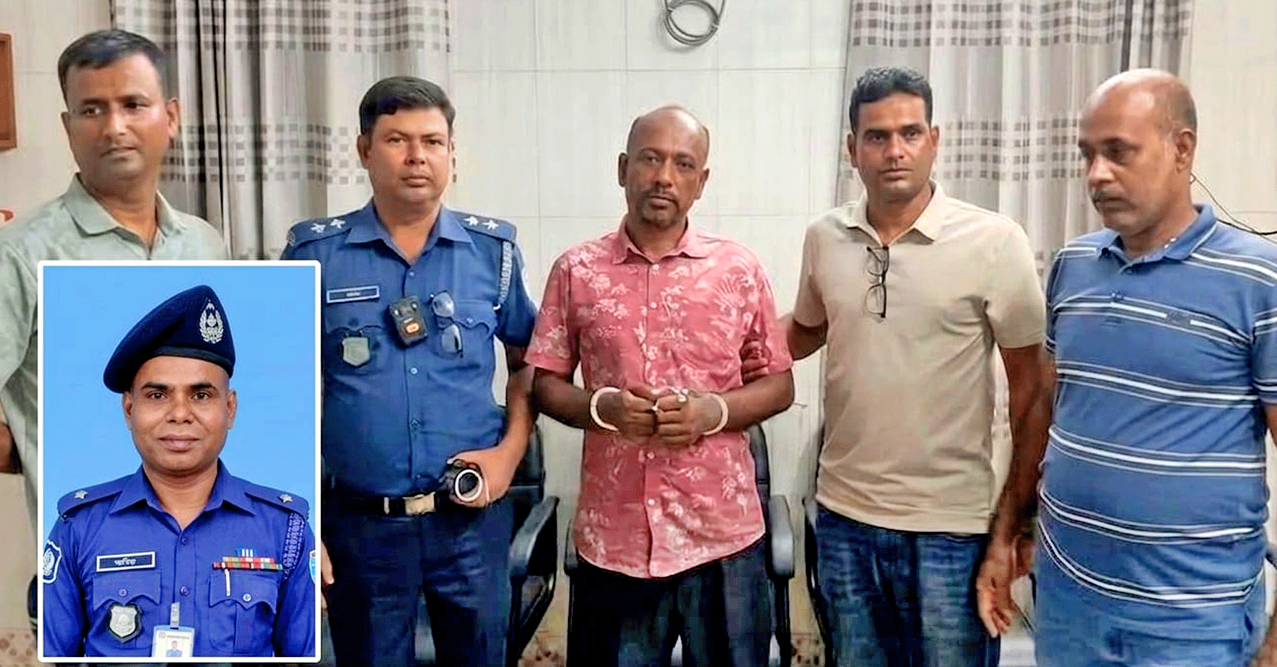 কুলিয়ারচর থানার ওসি প্রত্যাহার; পুলিশ হেফাজত থেকে হাতকড়াসহ পালিয়ে যাওয়া আ.লীগ নেতা ১০ ঘণ্টা পর আটক