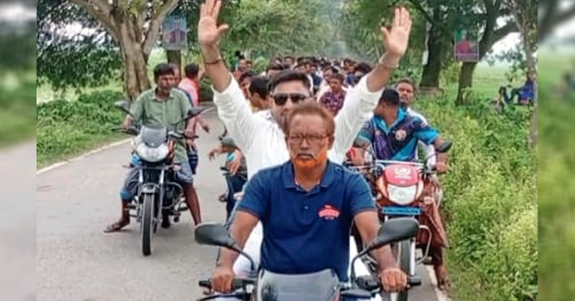 চেয়ারম্যান প্রার্থী ইঞ্জিনিয়ার আরিফের মোটরসাইকেল শোভাযাত্রা
