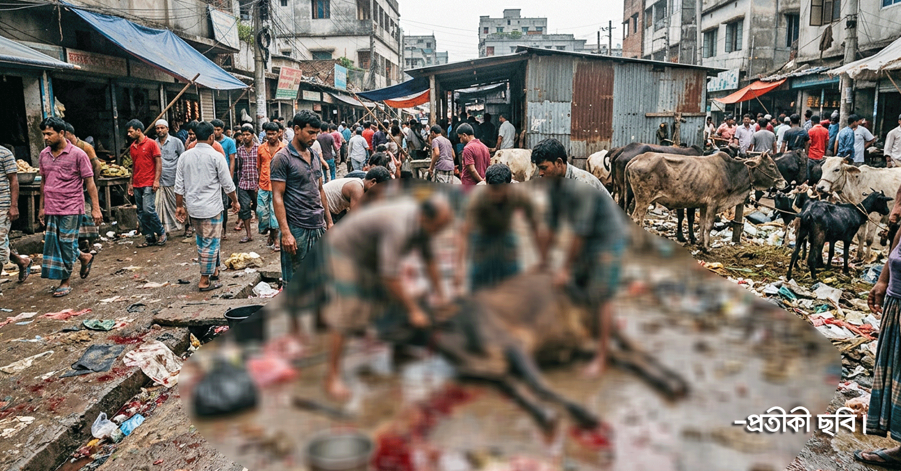 জনস্বাস্থ্য হুমকির মুখে! পলাশবাড়ীতে যত্রতত্র অস্বাস্থ্যকর পরিবেশে রুগ্ণ পশু জবাই