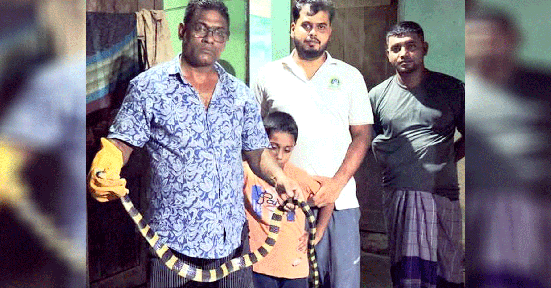 শ্রীমঙ্গলে বাসার বারান্দা থেকে বিষাক্ত শঙ্খিনী সাপ উদ্ধার