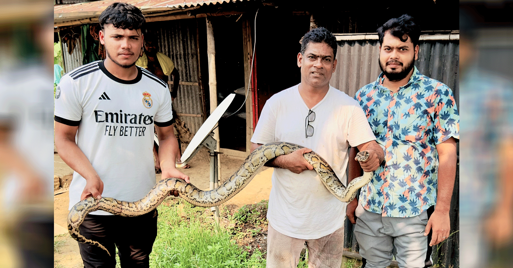 জালে আটকে মৃত্যুর প্রহর গুনছিল অজগর এক ঘণ্টার চেষ্টায় উদ্ধার, বন বিভাগের কাছে হস্তান্তর