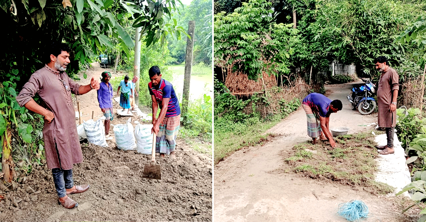 রৌমারীতে নিজ অর্থায়নে দেড় কিলোমিটার রাস্তা সংস্কার করলেন ওমর ফারুক