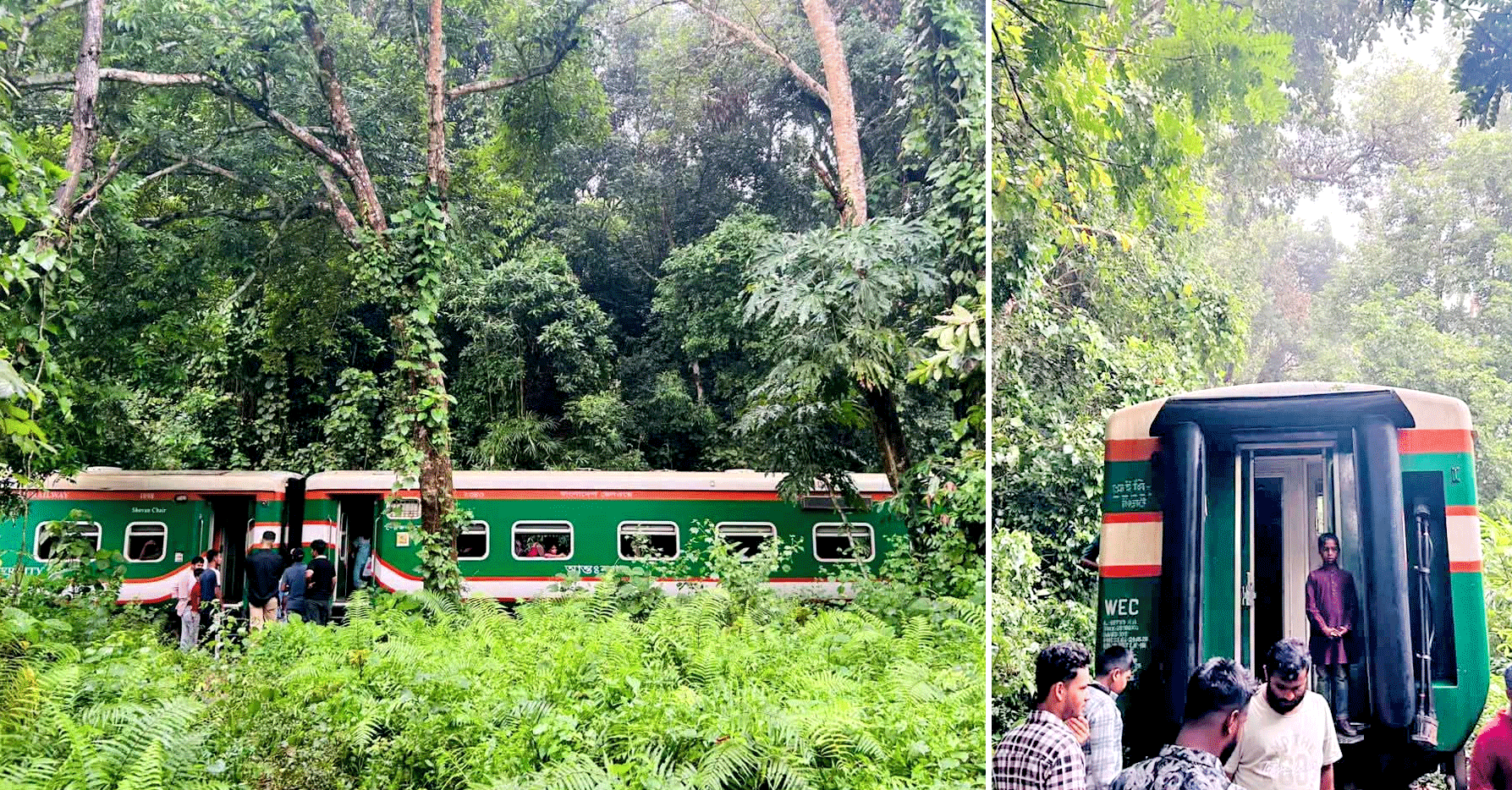 লাউয়াছড়ায় ট্রেনের হুক খুলে বগি বিচ্ছিন্ন, ৪ ঘণ্টা ট্রেন চলাচল বন্ধ