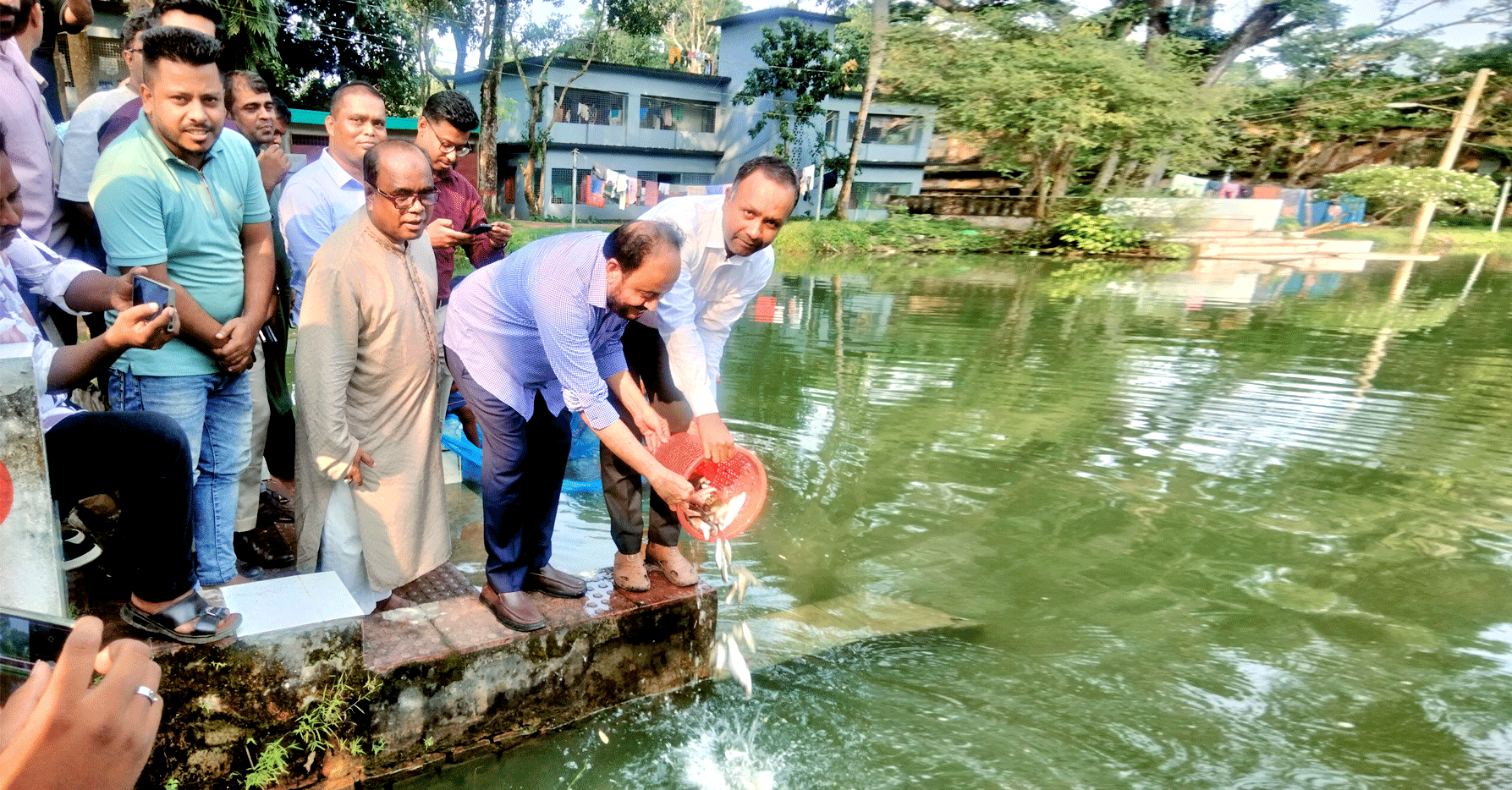 শ্রীমঙ্গলে জলাভূমি ও প্লাবনভূমিতে ২৬৩ কেজি মাছের পোনা অবমুক্ত
